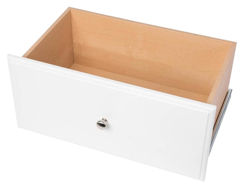 Easy Track RD12 Series Drawer, 24 in W, 12 in H, 14 in D, Wood, White
