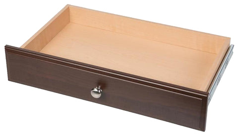 Easy Track RD04-T Series Drawer, 24 in W, 4 in H, 14 in D, Wood, Truffle