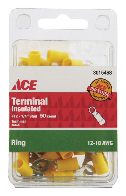 Ace Industrial Ring Terminal Vinyl Yellow 50