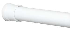 Zenith 886ALWW Shower Curtain Rod, 86 in L Adjustable, Aluminum