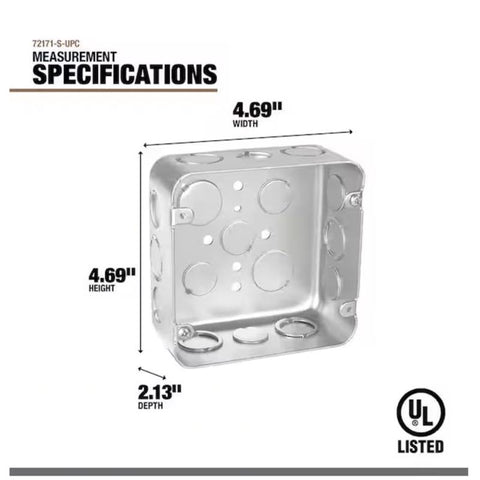 Southwire New and Old Work Square Steel Electrical Box