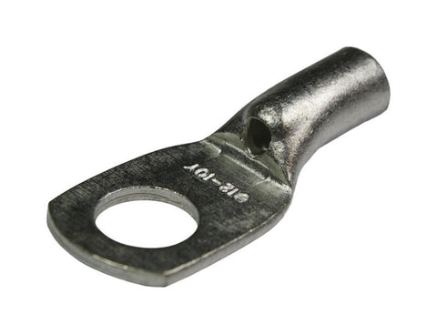 Burndy Industrial Ring Terminal Uninsulated 12-10 AWG 1/4 in. Silver 12 pk