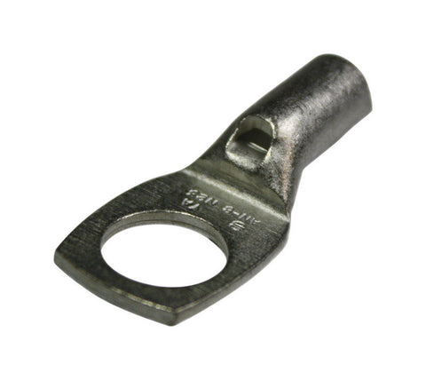 Burndy Industrial Ring Terminal Uninsulated 8 AWG 3/8 in. Silver 12 pk