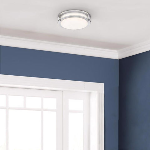 Westinghouse Lauderdale 3.5 in. H X 11 in. W X 11 in. L Brushed Nickel Silver Ceiling Fixture