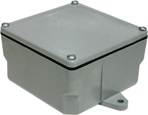 Cantex 4 in. H Square Junction Box Gray PVC