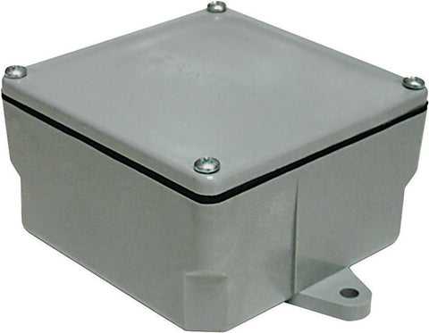 Cantex 6 in. H Square Junction Box Gray PVC