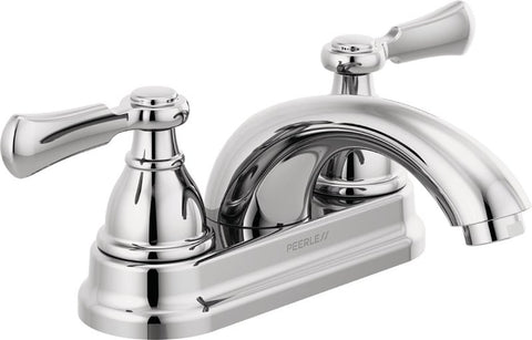 Peerless Elmhurst Series P2465LF Centerset Bath Faucet, 1 gpm, 2-Handle, 3-Faucet Hole, Chrome Plated