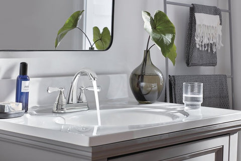 Peerless Elmhurst P2565LF Bath Faucet, 1 gpm, 2-Handle, 3-Faucet Hole, Zinc, Chrome, 4 in Faucet Centers
