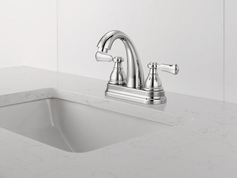 Peerless Elmhurst P2565LF Bath Faucet, 1 gpm, 2-Handle, 3-Faucet Hole, Zinc, Chrome, 4 in Faucet Centers