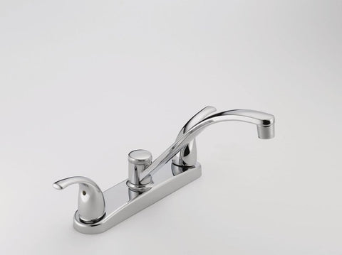 Peerless P299208LF Kitchen Faucet, 1.5 gpm, 3-Faucet Hole, Chrome, Deck Mounting, 8 in Faucet Centers