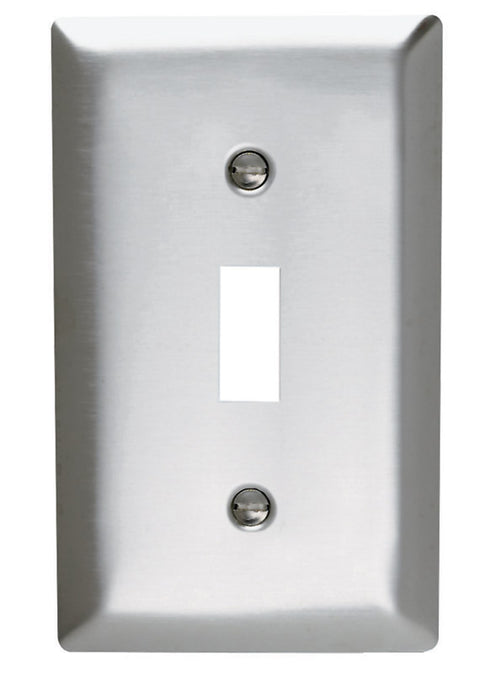 Pass & Seymour 1 gang Silver Stainless Steel Toggle Wall Plate 1 pk