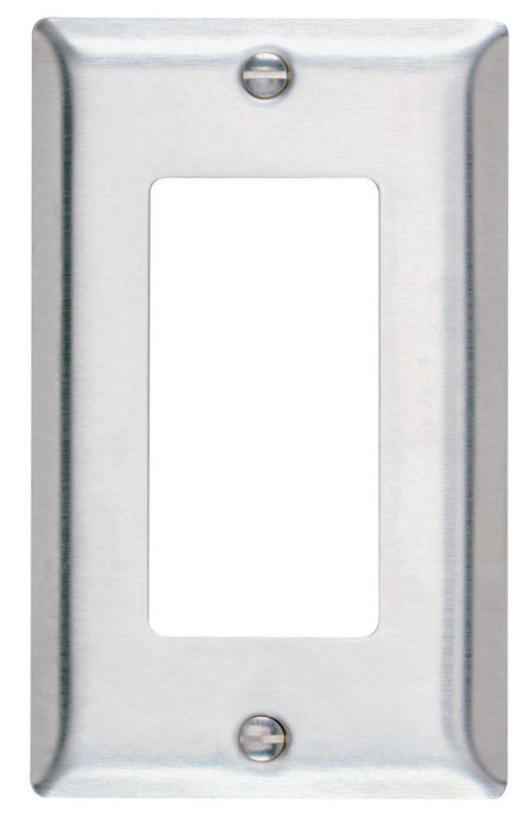 Pass & Seymour 1 gang Silver Stainless Steel Rocker/GFCI Wall Plate 1 pk