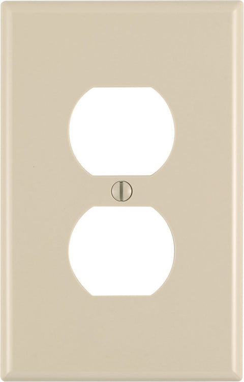 Leviton Midway 1 gang Ivory Nylon Duplex Outlet Midsize Wall Plate 1 pk