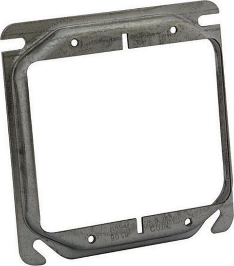 Raco Square Steel 2 gang Electrical Cover For Two Wiring Devices Gray