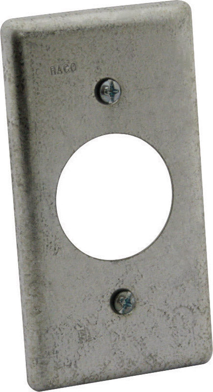 Raco Rectangle Steel 1 gang Box Cover For Single Gang Wall Plate Gray