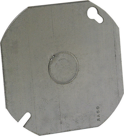 Raco Octagon Steel Flat Box Cover For Use to Close an Outlet Box or Mount a Device Gray
