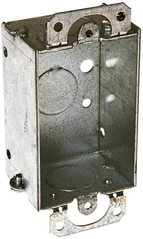 Raco 3 in. H Rectangle 1 Gang Switch Box 1/2 in. Gray Steel