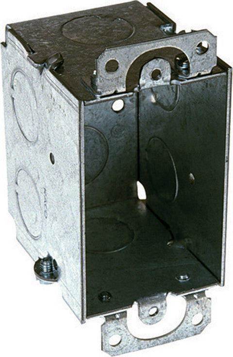 Raco 3 in. H Rectangle 1 Gang Switch Box 1/2 in. Gray Steel