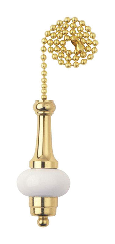 Westinghouse White Polished 12 in. L Decorative Pull Chain