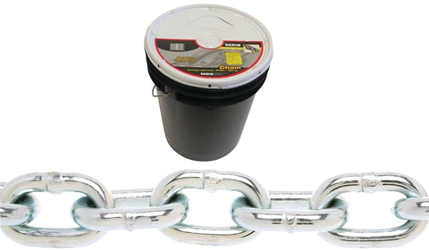 Baron PC30516P Proof Coil Chain, 5/16 in, 92 ft L, 30 Grade, Steel, Zinc