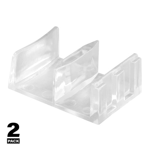 Prime-Line M 6058 Series Door Guide, 5/8 in L x 1 in W Dimensions, Plastic, Clear
