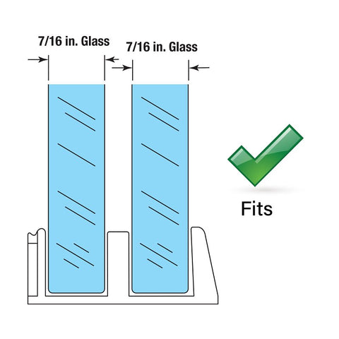 Prime-Line M 6058 Series Door Guide, 5/8 in L x 1 in W Dimensions, Plastic, Clear