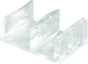 Prime-Line M 6058 Door Guide, 5/8 in L x 1 in W Dimensions, Plastic, Clear