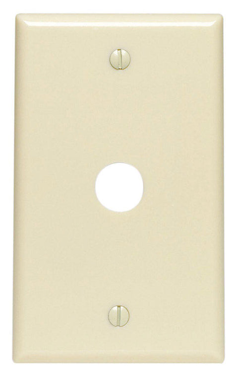 Leviton 1 gang Ivory Thermoset Plastic Cable/Telco Wall Plate 1 pk
