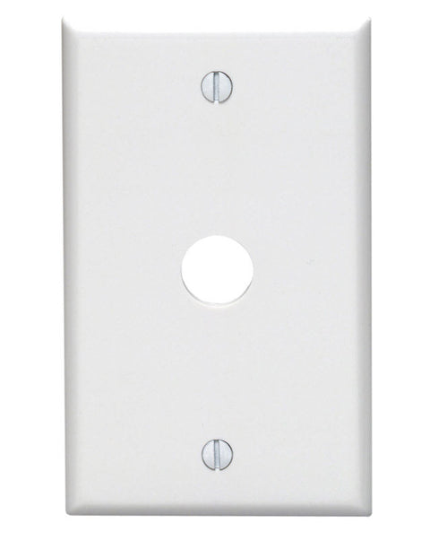 Leviton 1 gang White Thermoset Plastic Cable/Telco Wall Plate 1 pk