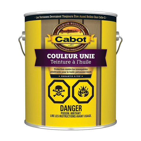 Cabot 7600 Series 7601C Deck Stain, White, Pack of 4