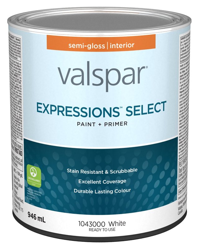 Expressions Select 029.1043000.005 Interior Paint and Primer, Semi-Glo ...