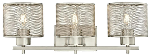 Westinghouse Morrison Series 63276 Indoor Wall Fixture, 3-Lamp, LED Lamp, Brushed Nickel Fixture