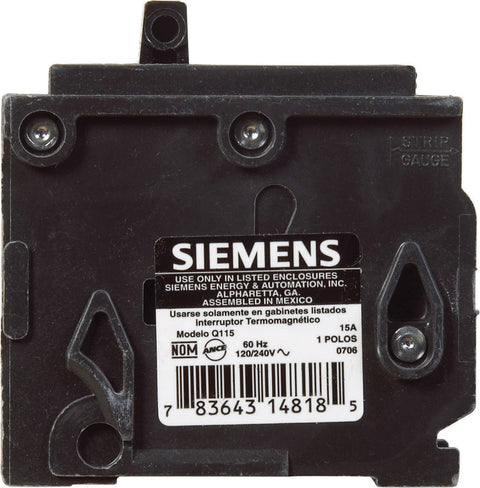 Siemens HomeLine Single Pole 15 amps Circuit Breaker