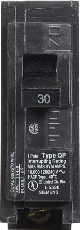 Siemens HomeLine Single Pole 30 amps Circuit Breaker