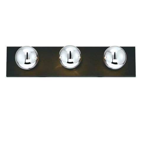 Westinghouse 6117500 Indoor Wall Fixture, 100 W, 3-Lamp, LED Lamp, Steel Fixture, Black Fixture, Matte Black Fixture