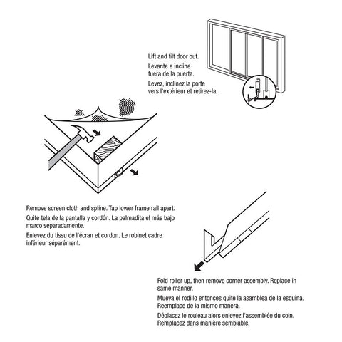 Prime-Line B 569 Screen Door Corner Insert, Zinc