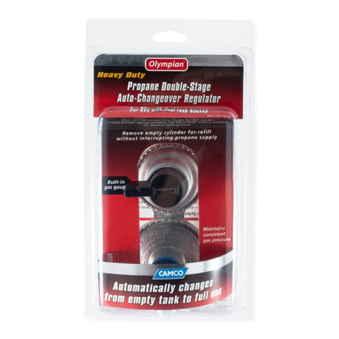 Camco USA 59005 Double-Stage Propane Regulator, 1/4 x 3/8 in Connection, 5 in L Hose