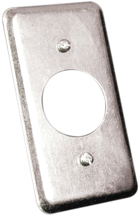 Hubbell 20C3BAR Utility Box Cover, Metal, 4 in L, 2-1/8 in W