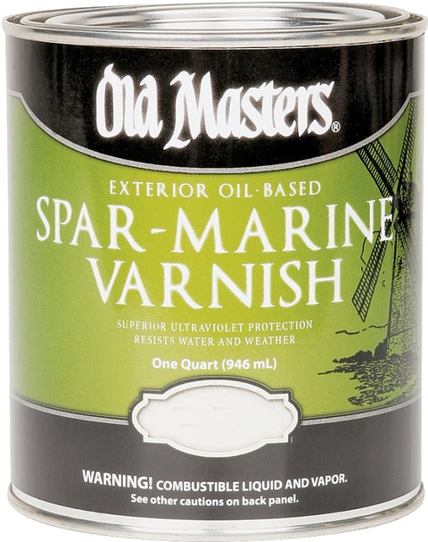 Old Masters 92304 Spar Marine Varnish, Satin, Liquid, 4 qt, Can