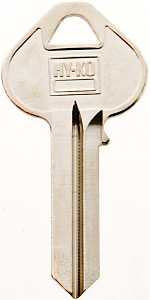 Hy-Ko 11010RU45 Key Blank, Brass, Nickel, For: Russwin and Corbin Cabinet, House Locks and Padlocks, Pack of 10
