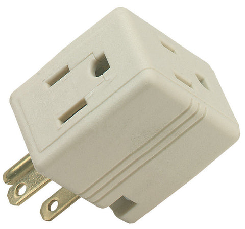 Ace Grounded 3 outlets Adapter 1 pk, Pack of 10