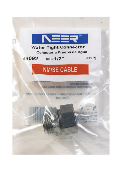 Gampak Sigma Watertight Cable Connector Silver 1/2 in. Dia. 1