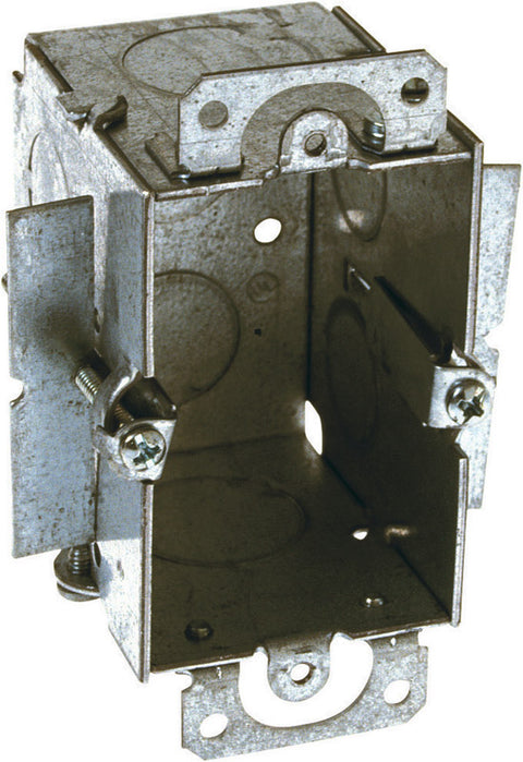 Raco 4-1/4 in. H Rectangle 1 Gang Outlet Box 1/2 in. Gray Steel
