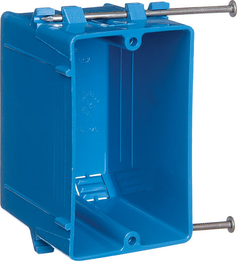 Carlon 4-3/16 in. H Rectangle 1 Gang Outlet Box Blue PVC