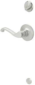 Schlage J Series JH59LAS619RH Handleset Interior Trim, 3 Grade, Mechanical Lock, Metal, Satin Nickel, Lever Handle