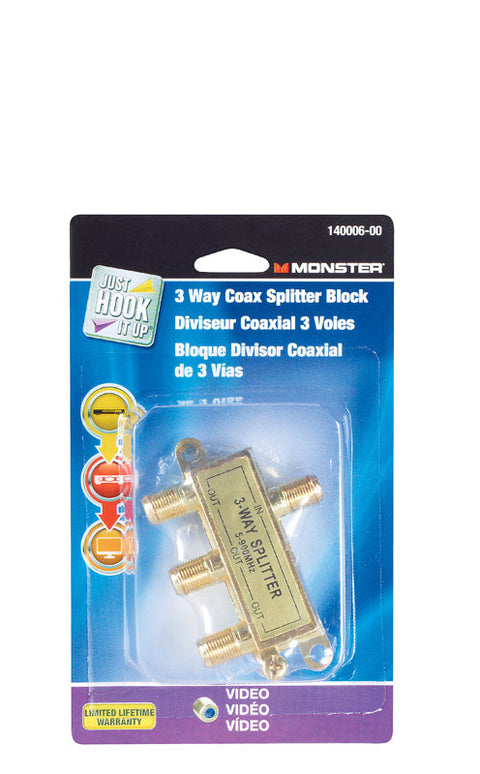 Monster Cable 3 Way Coax Splitter 1