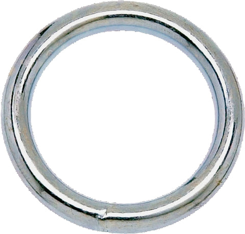 Campbell T7665012 Welded Ring, 200 lb Working Load, 1 in ID Dia Ring, #7 Chain, Steel, Nickel-Plated