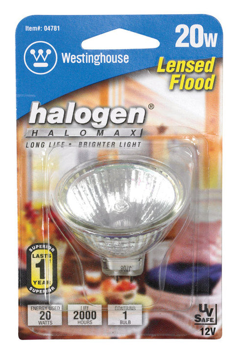 Westinghouse Halogen Floodlight Bulb 20 watts 180 lumens Floodlight MR16 GU5.3 White 1 pk