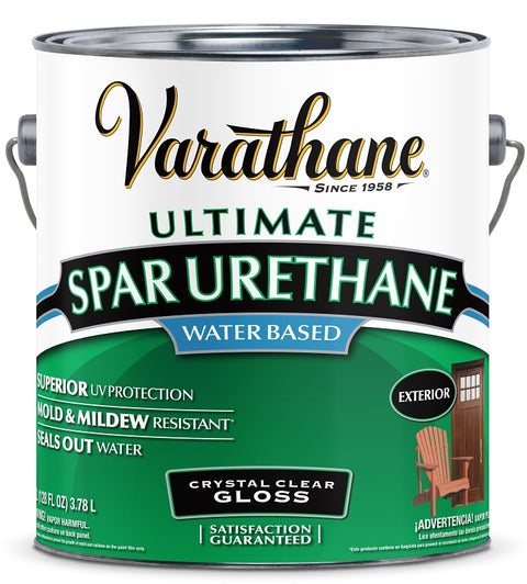 Varathane 250031 Waterbased Polyurethane, Water Base, Crystal Clear, Gloss, Liquid, 1 gal Can, 1.03 Specific Gravity, Pack of 2