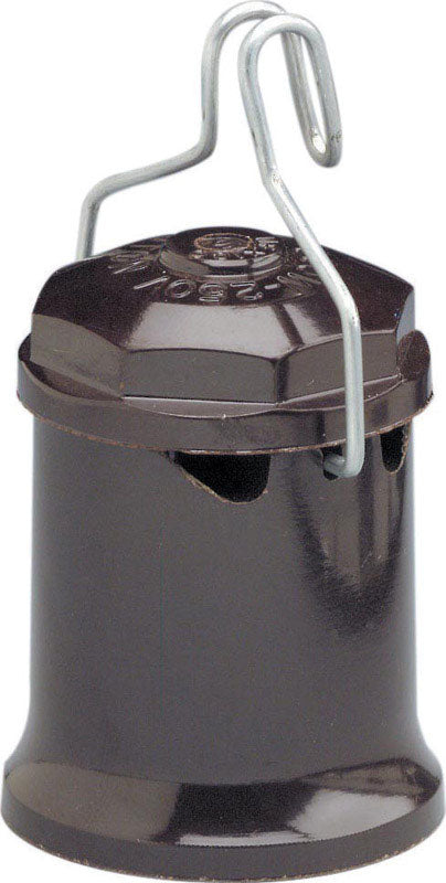 Leviton Keyless Outdoor Socket 660 watts 250 volts Medium Black